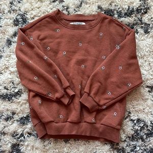 Girls Flower Sweatshirt